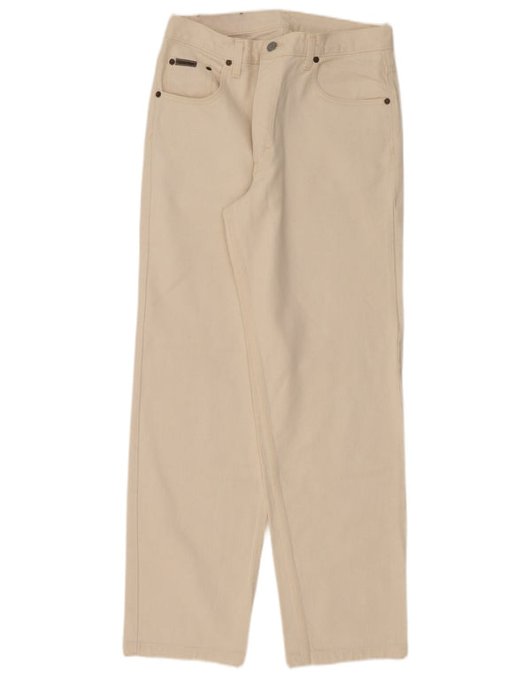 Męskie proste dżinsy Calvin Klein W32 L32 Beżowa bawełna