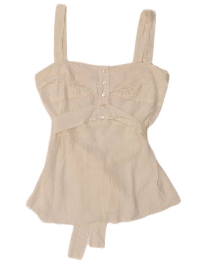 Damska bluzka bez rękawów GUESS BY MARCIANO, UK 8, mała, biała