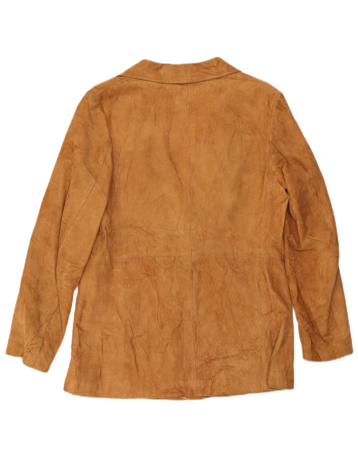 Damska kurtka zamszowa VINTAGE IT 46 duża beżowa skóra