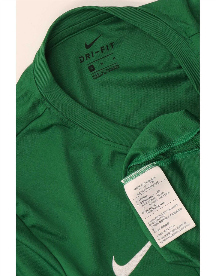 Męski T-shirt z grafiką Nike Dri Fit, średni zielony poliester