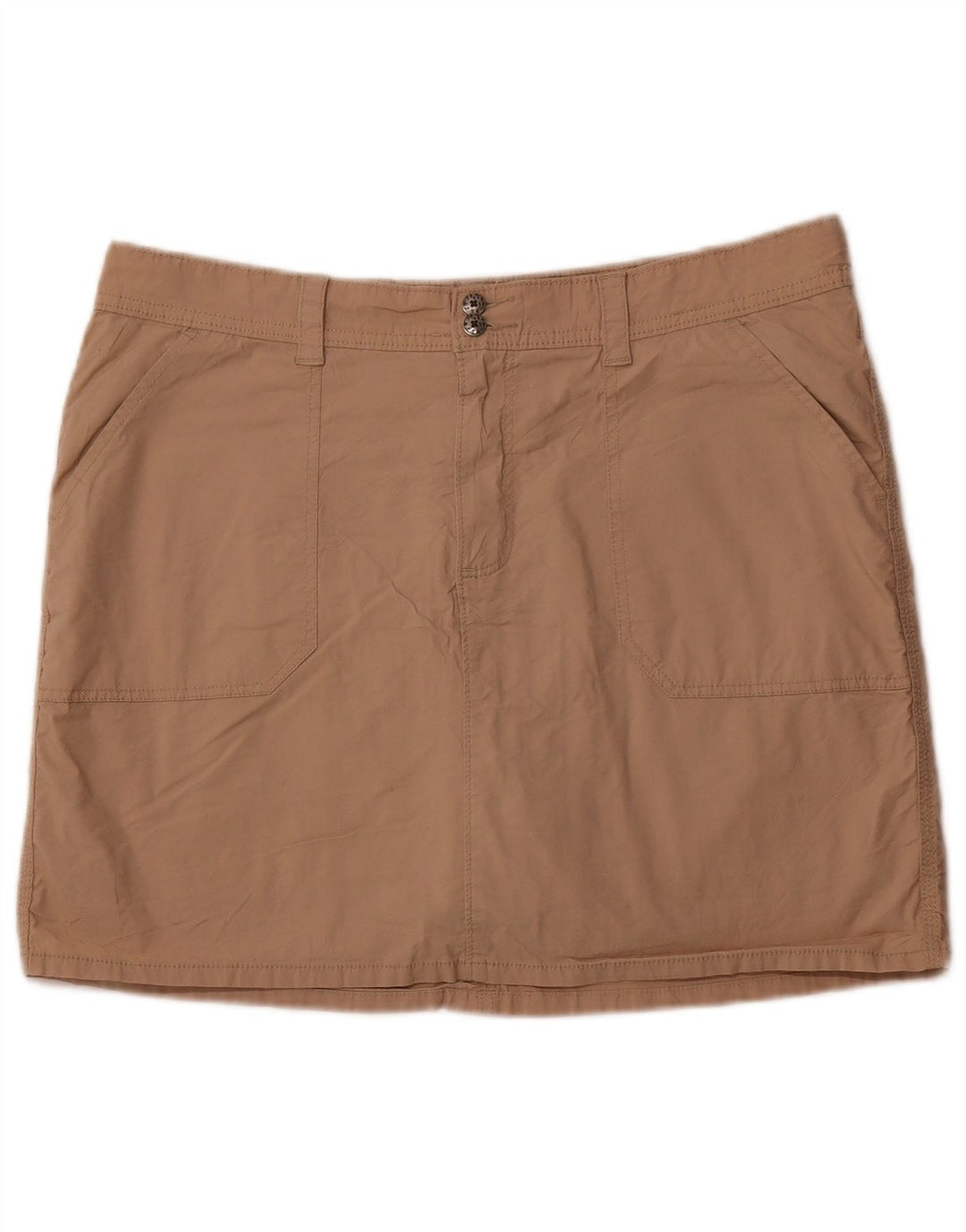 LEE Damska Mini Skort US 16 2XL Brązowa Bawełna