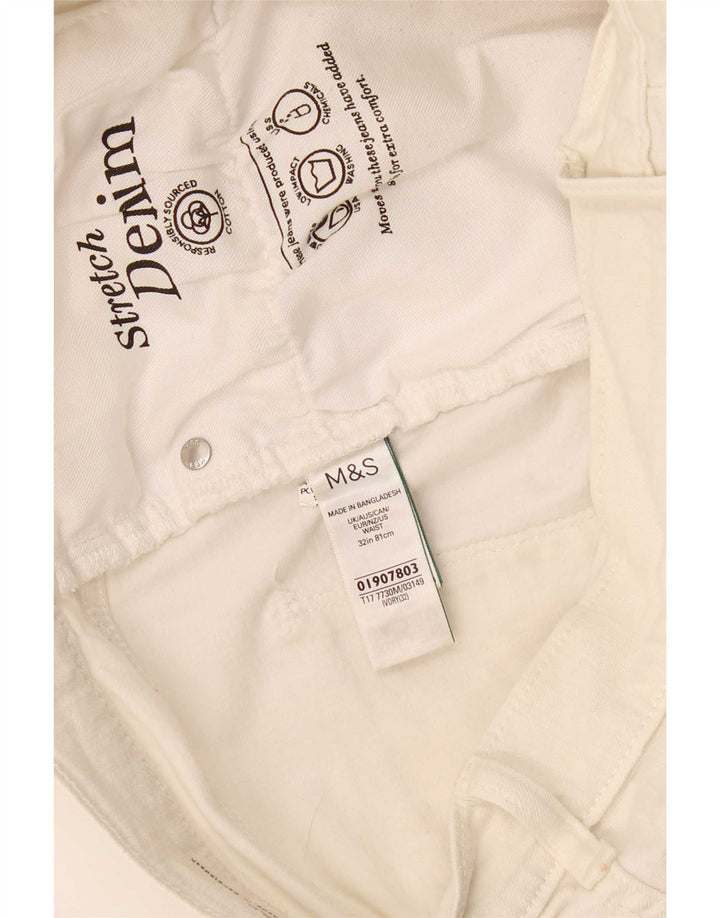 Marks & Spencer Męskie spodenki jeansowe W32 Średniobiała bawełna