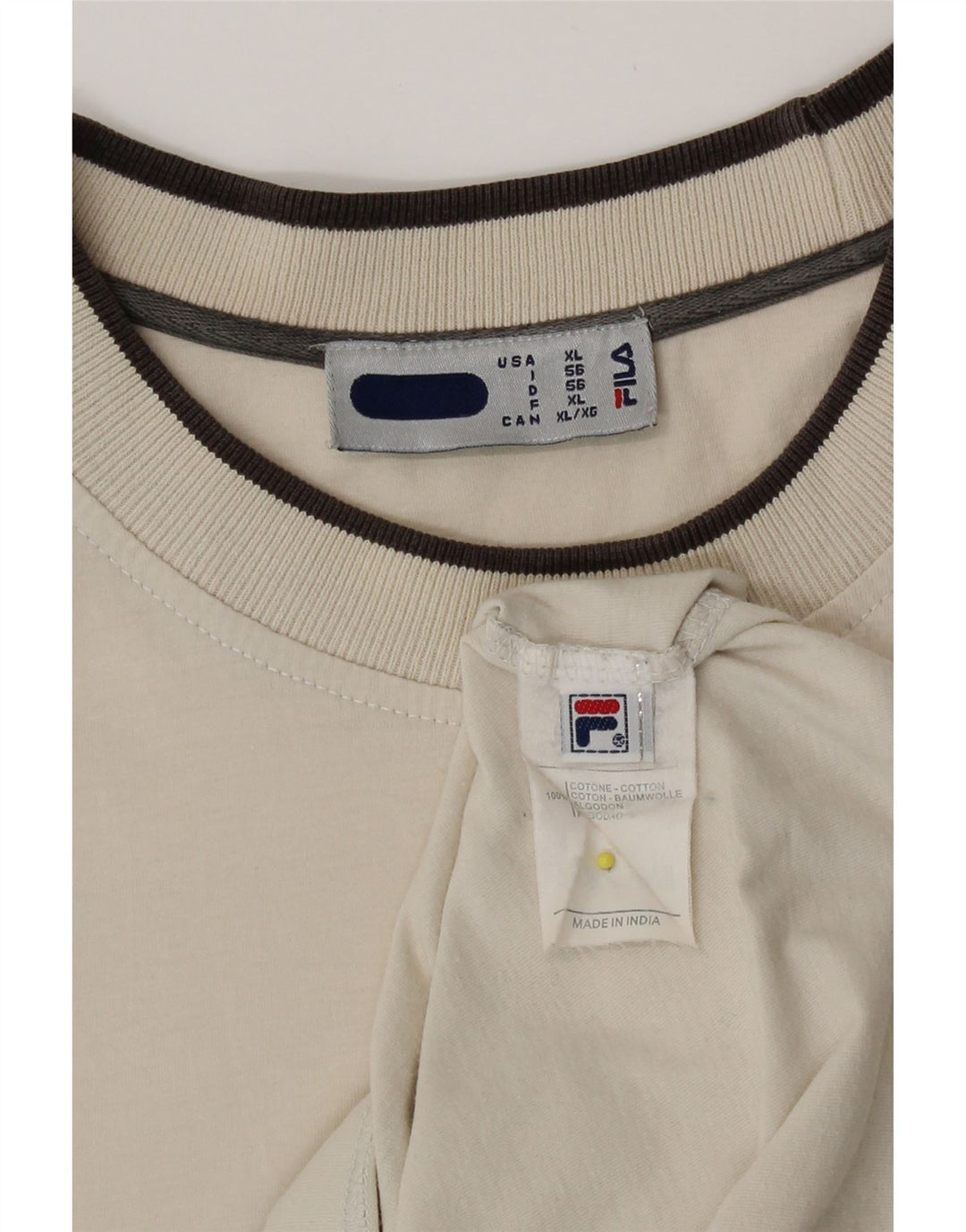 T-shirt męski Fila Top XL, beżowy, bawełniany