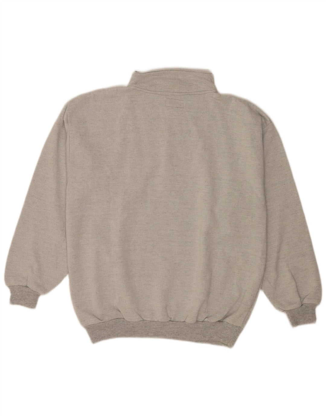 Męska bluza z dekoltem w stylu vintage, sweter XL, szara, bawełniana, retro