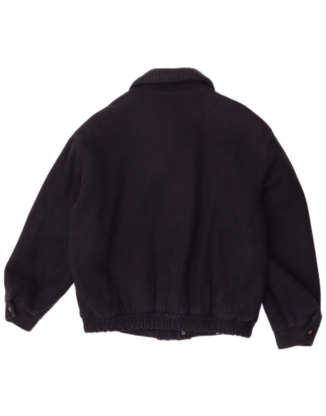 Vintage męska kurtka bomber UK 42 XL granatowa wełna