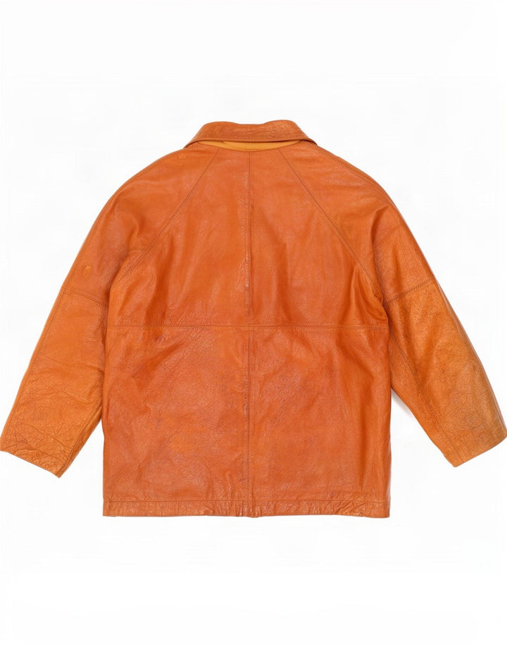 Vintage męska kurtka skórzana UK 42 XL brązowa