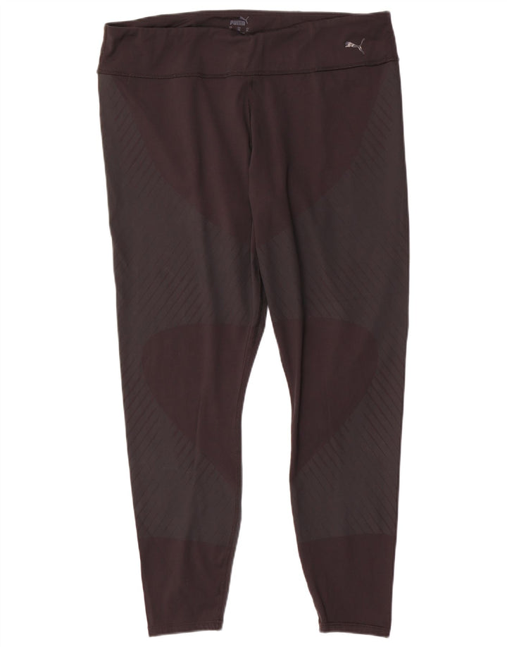 Legginsy damskie Puma UK 18 XL, czarne, z blokami kolorów