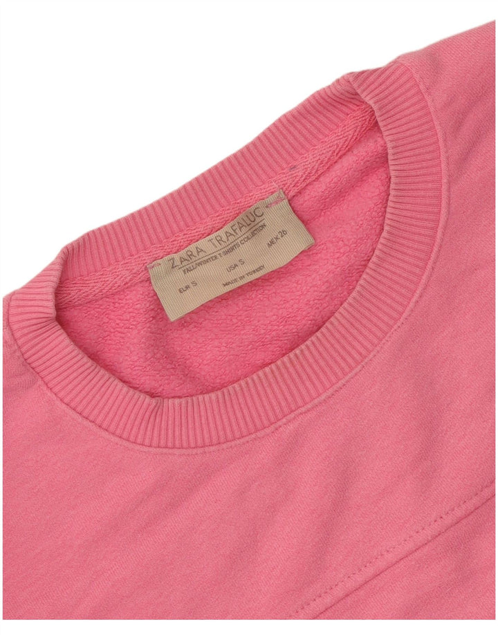 Damski sweter oversize Zara UK 10, mały, różowy