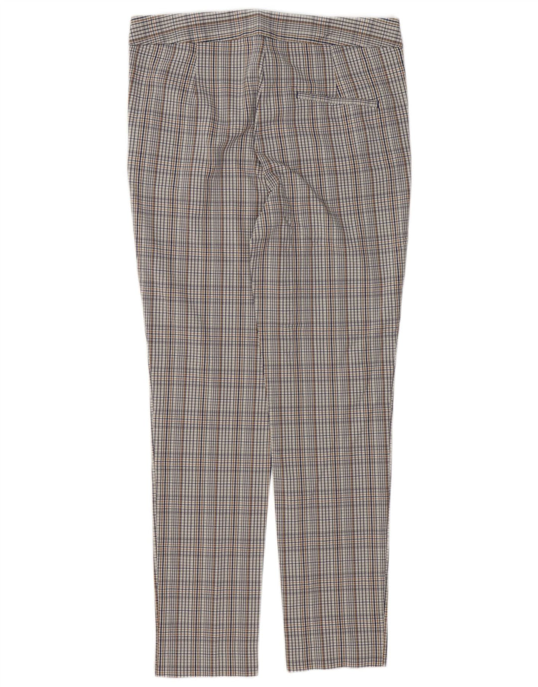 Spodnie damskie Zara Slim Chino Medium W30 L27 Szara wiskoza w kratę