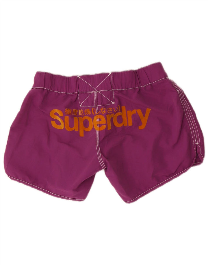 Damskie spodenki kąpielowe Superdry Graphic UK 12, średni fiolet, poliester