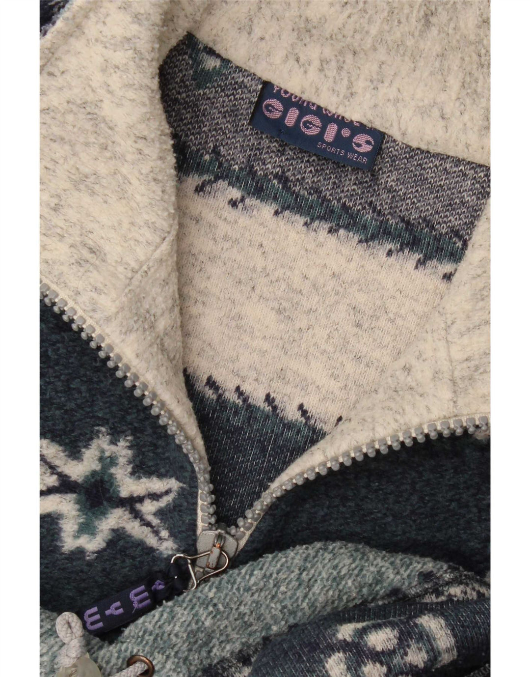 Męski sweter zapinany na zamek Gigi 2XL, wielokolorowy Fair Isle