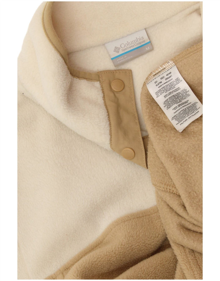 Damski sweter z polaru COLUMBIA UK 14, średni biały, blok kolorów