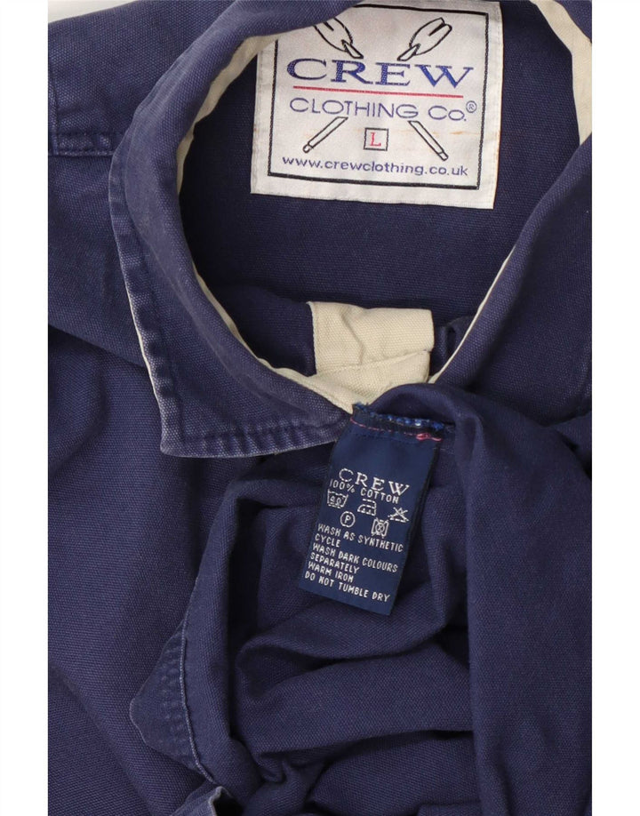 Crew Clothing Męska koszula pulowerowa, duża, granatowa, bawełniana