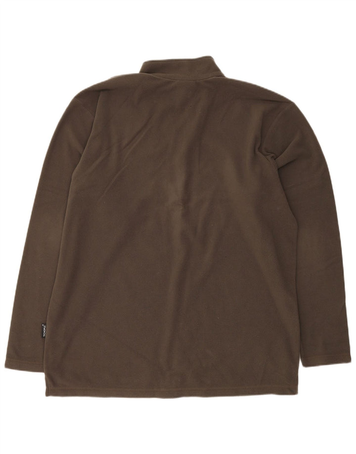 Męski sweter polarowy JACK WOLFSKIN z zamkiem pod szyją, UK 44 XL, poliester khaki