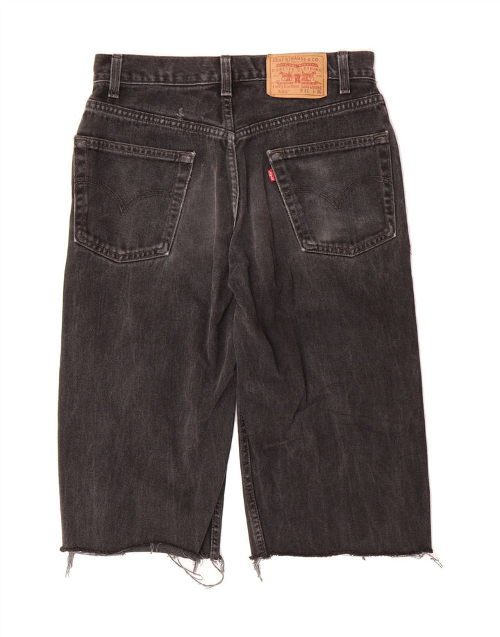 LEVI'S Mens 550 Denim Shorts W31 Medium Black Cotton Vintage Levi's and Second-Hand Levi's from Messina Hembry 