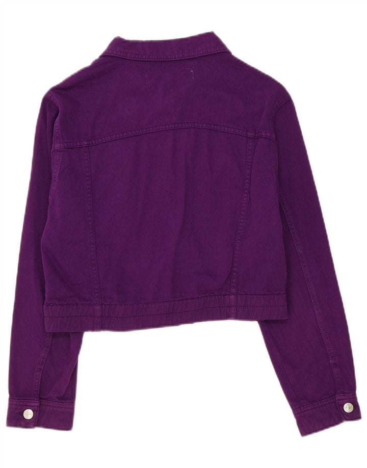 Damska kurtka jeansowa Zara Crop UK 10, mała fioletowa