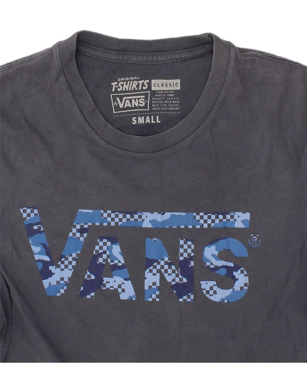 VANS Mens Classic Graphic T-Shirt Top Small Navy Blue Vintage Vans and Second-Hand Vans from Messina Hembry 