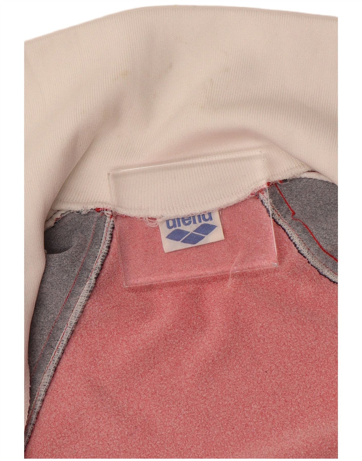 Męska kurtka dresowa Arena z grafiką, średnia czerwona, poliamid z blokami kolorów