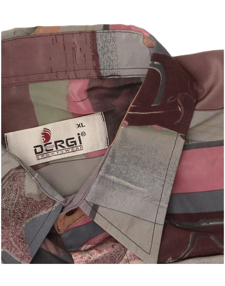 Koszula męska w stylu vintage XL, wielobarwny patchwork