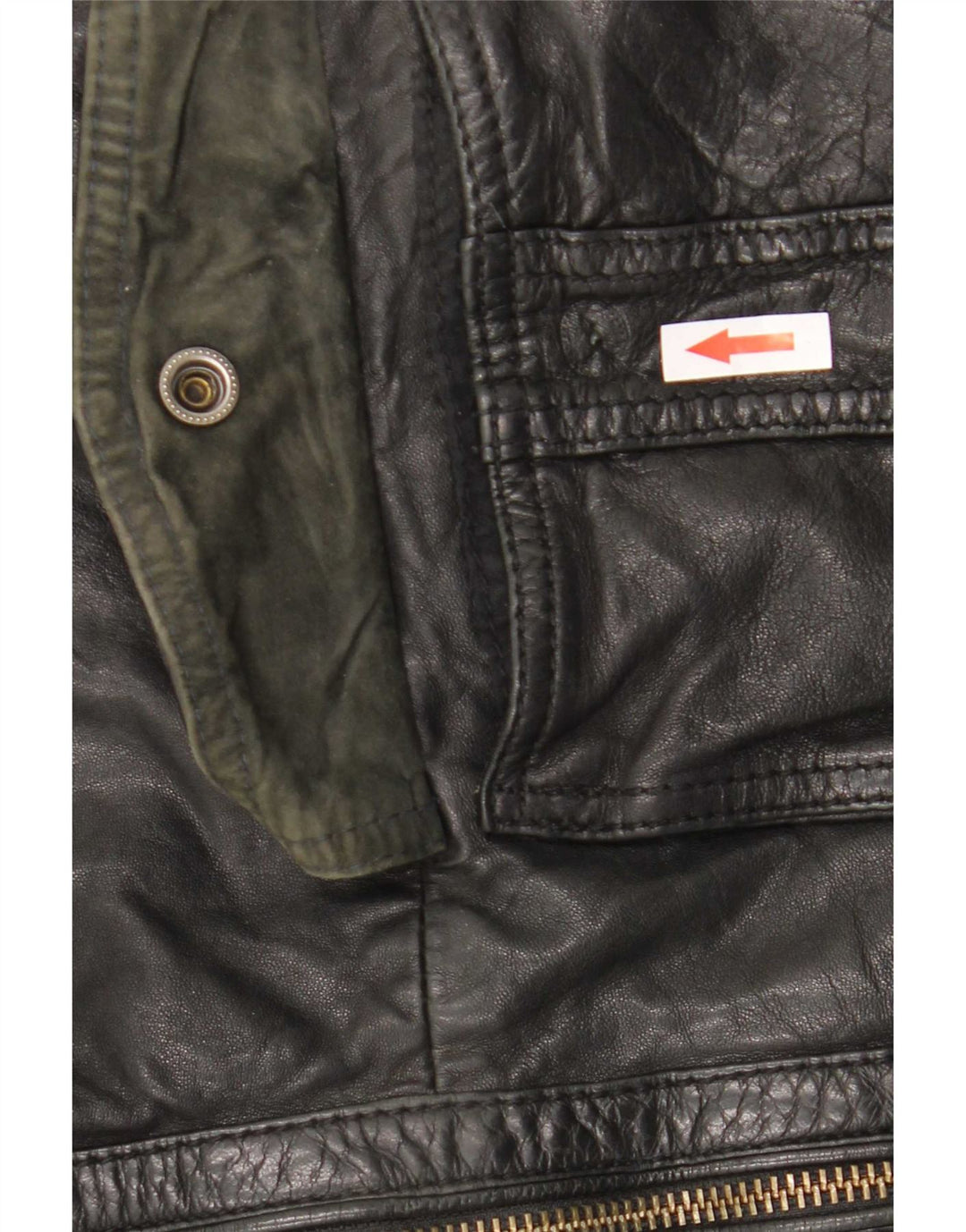 Męska kurtka skórzana Massimo Dutti UK 42 XL Czarna skóra owcza