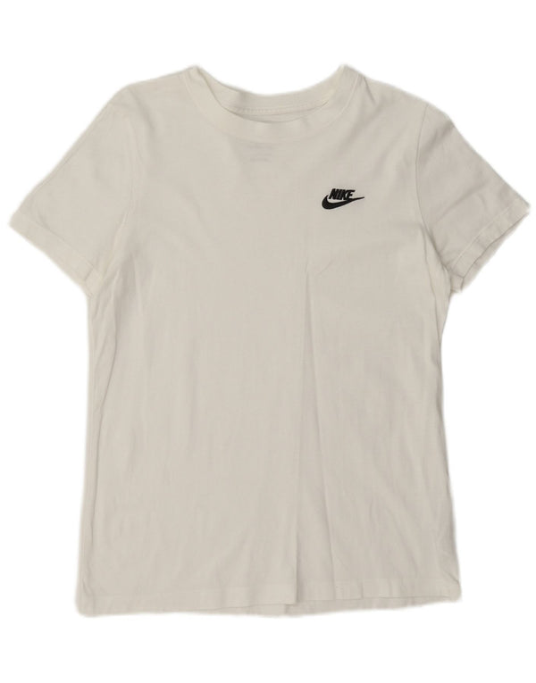 T-shirt damski Nike Top UK 10, mały, biały, bawełniany