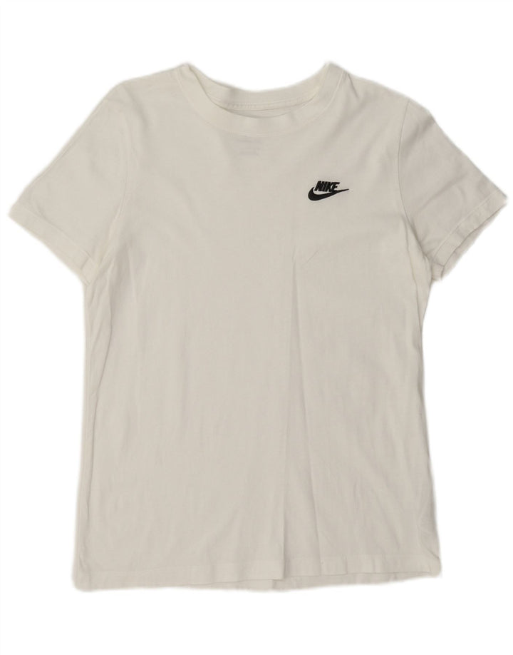 T-shirt damski Nike Top UK 10, mały, biały, bawełniany