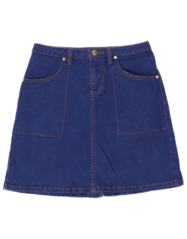 Topshop Damska mini spódniczka dżinsowa UK 8 Small W26 Niebieski poliester