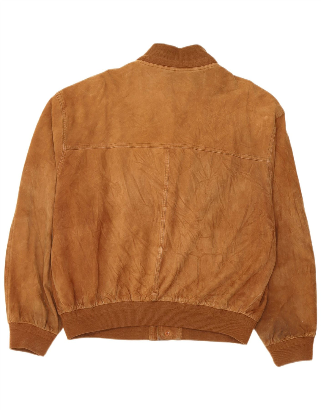 Vintage męska zamszowa kurtka bomber UK 42 XL brązowa skóra