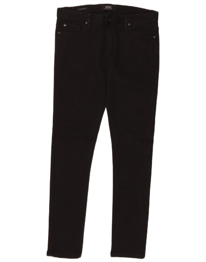 Męskie jeansy Diesel Slim W32 L32 Czarne bawełniane