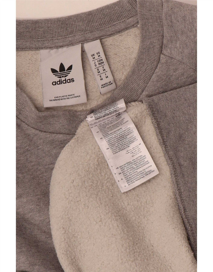 Bluza męska Adidas, średnia, szara, nakrapiana bawełna
