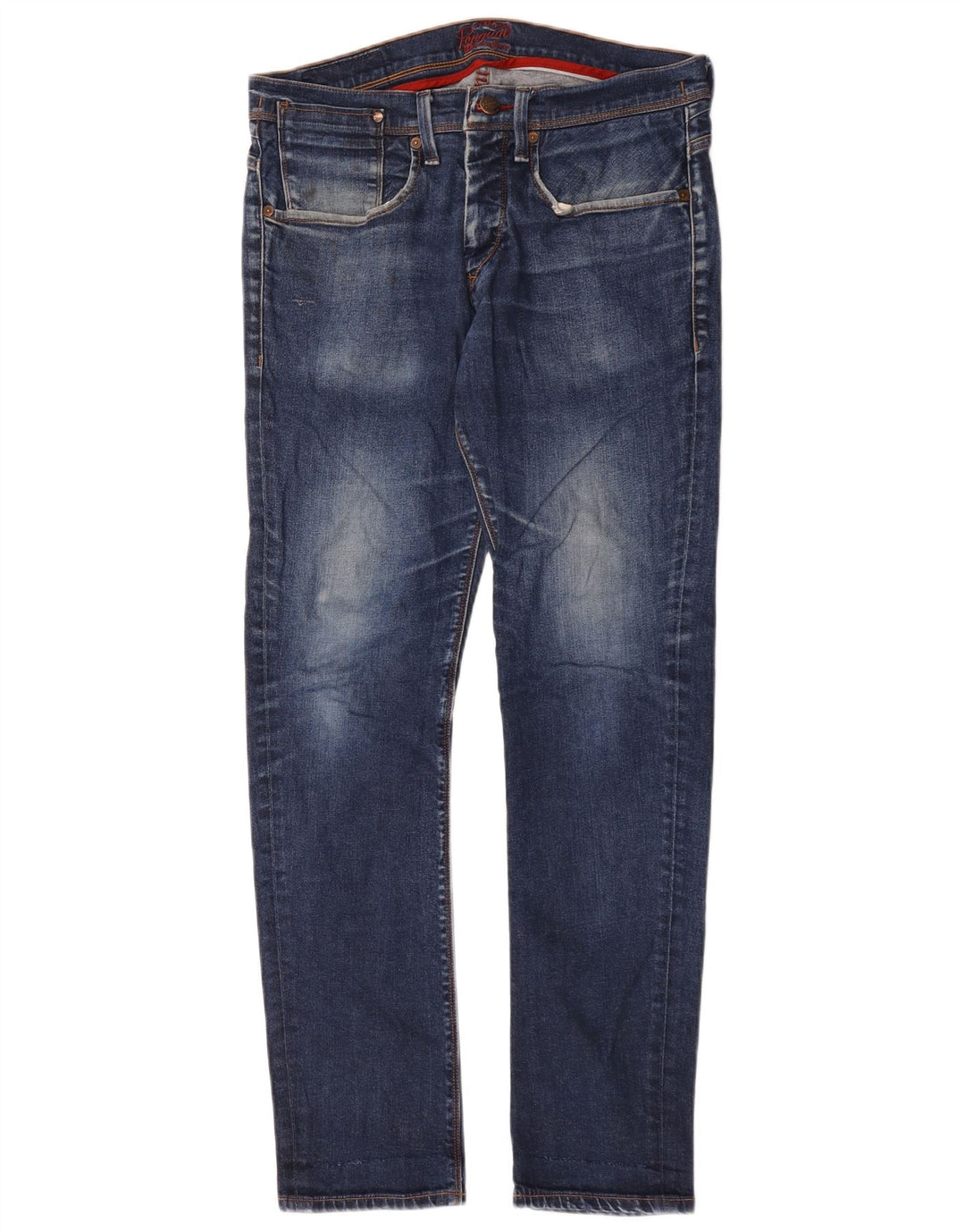 Męskie jeansy slim fit Penguin W32 L32 Niebieskie bawełniane