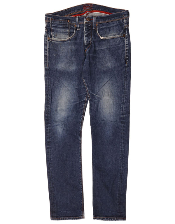 Męskie jeansy slim fit Penguin W32 L32 Niebieskie bawełniane