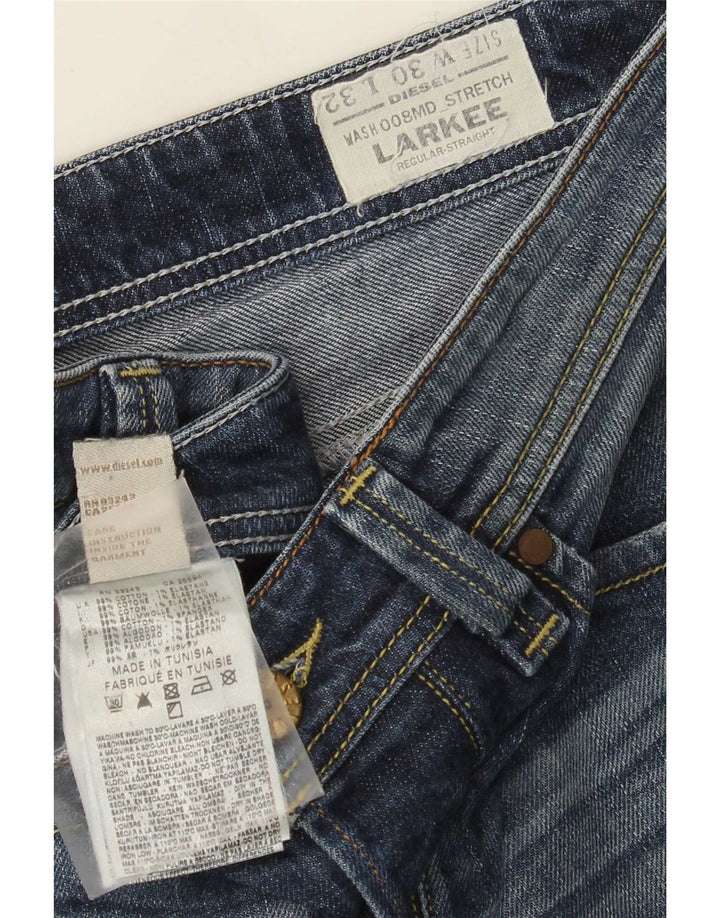 Diesel Męskie Larkee Regular Straight Jeans W30 L32 Niebieskie bawełniane