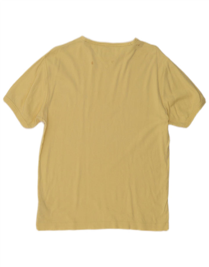 T-shirt męski Tommy Hilfiger, średni żółty bawełniany