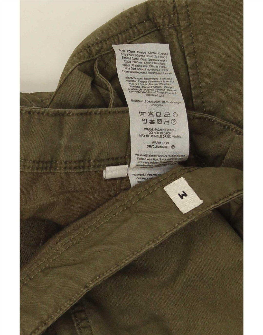 Męskie spodenki cargo Jack & Jones, średnie W34, bawełna khaki