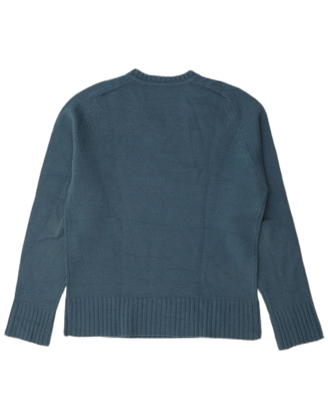 Męski sweter Zara z dekoltem w kształcie litery V, duży niebieski akryl