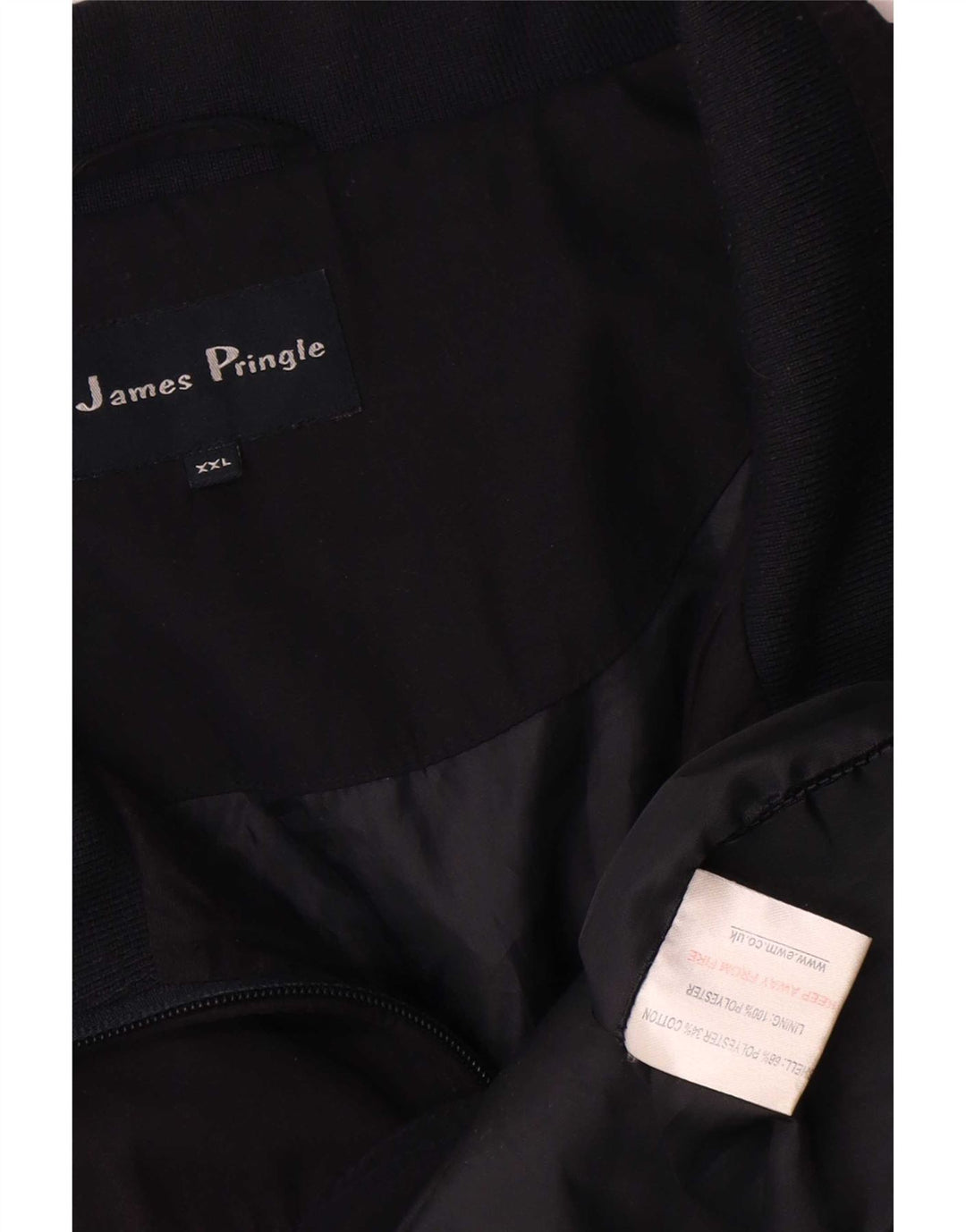 Męska kurtka bomber James Pringle UK 44 2XL granatowa, bawełniana