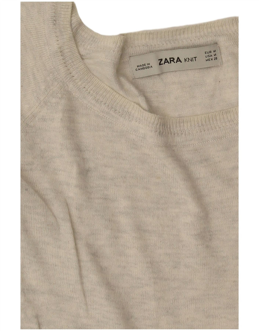 Sweter damski Zara z dekoltem w łódkę UK 14, średni szary