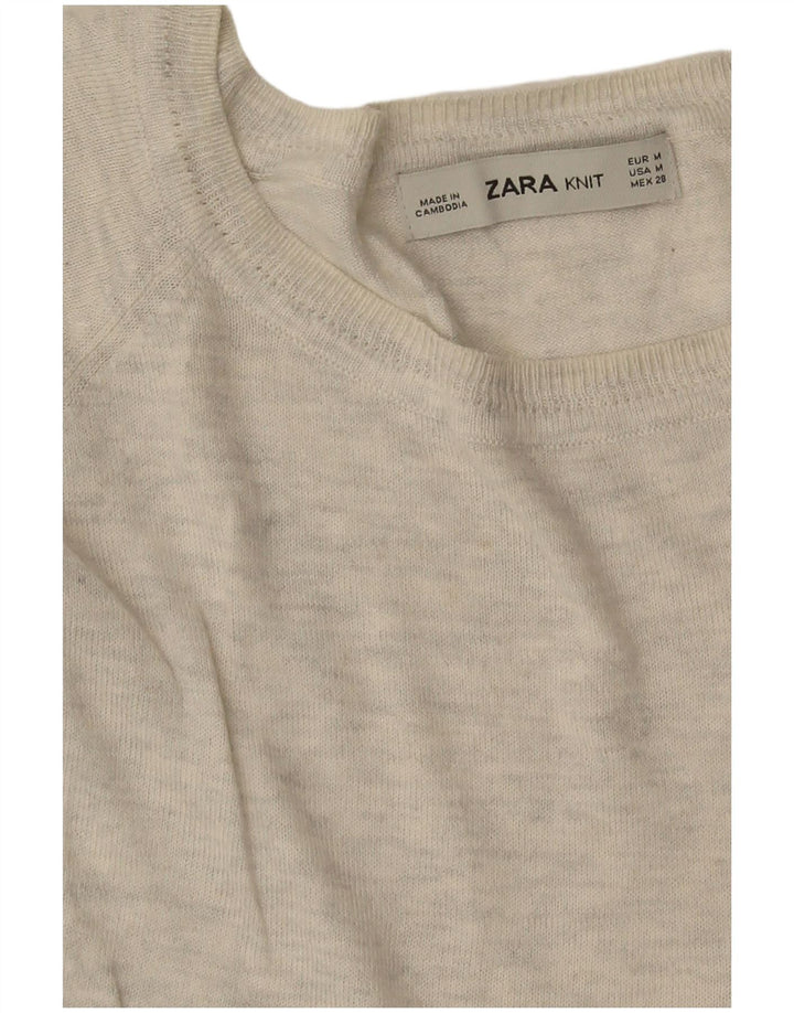 Sweter damski Zara z dekoltem w łódkę UK 14, średni szary