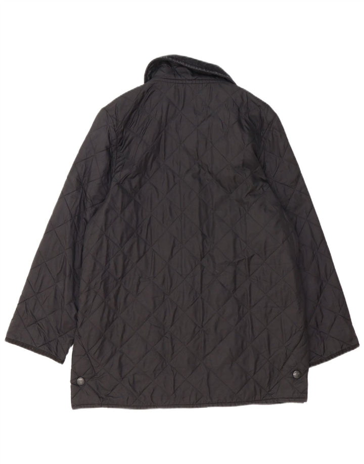 Damska pikowana kurtka Barbour UK 18 XL, czarna, poliamid