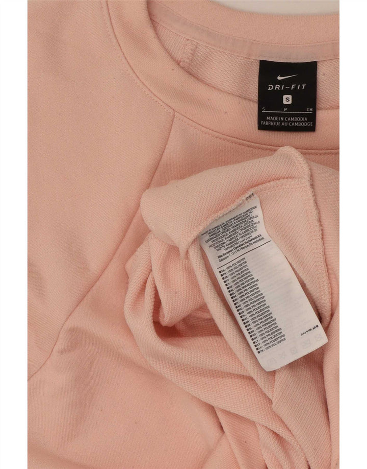Damska bluza dresowa Nike Oversized Graphic Crop UK 10, mała, różowa