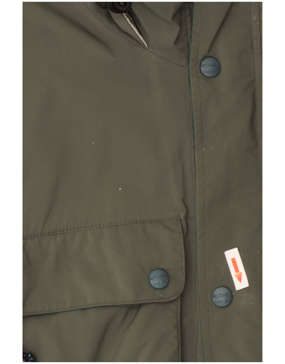 Męska kurtka z kapturem L.L.Bean UK 40, duża, nylon w kolorze khaki