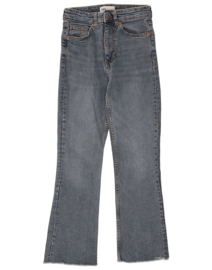 Damskie jeansy rozkloszowane Zara EU 34 2XS W24 L25 Niebieskie