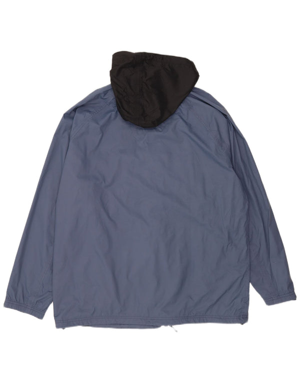 Męska kurtka przeciwdeszczowa z kapturem Timberland UK 44 2XL Niebieski nylon z blokami kolorów