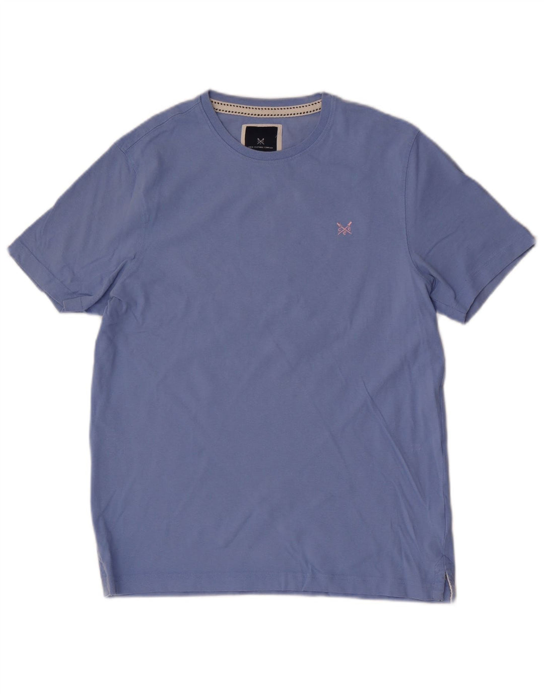CREW CLOTHING Męski T-shirt Top Średni Niebieski Bawełniany