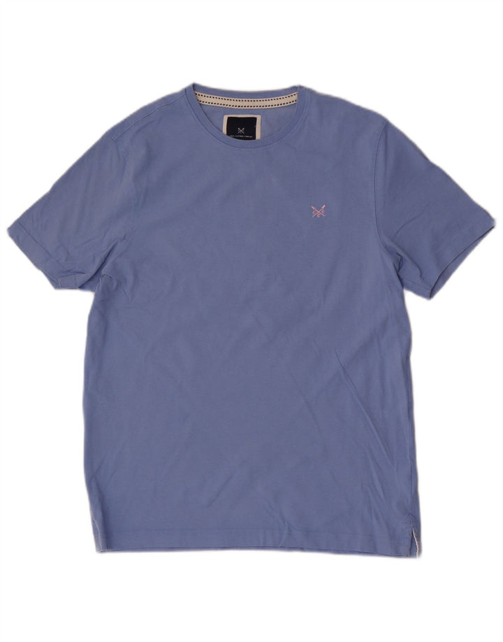 CREW CLOTHING Męski T-shirt Top Średni Niebieski Bawełniany