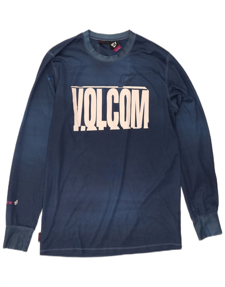 Męski top graficzny Volcom z długim rękawem, mały, granatowy