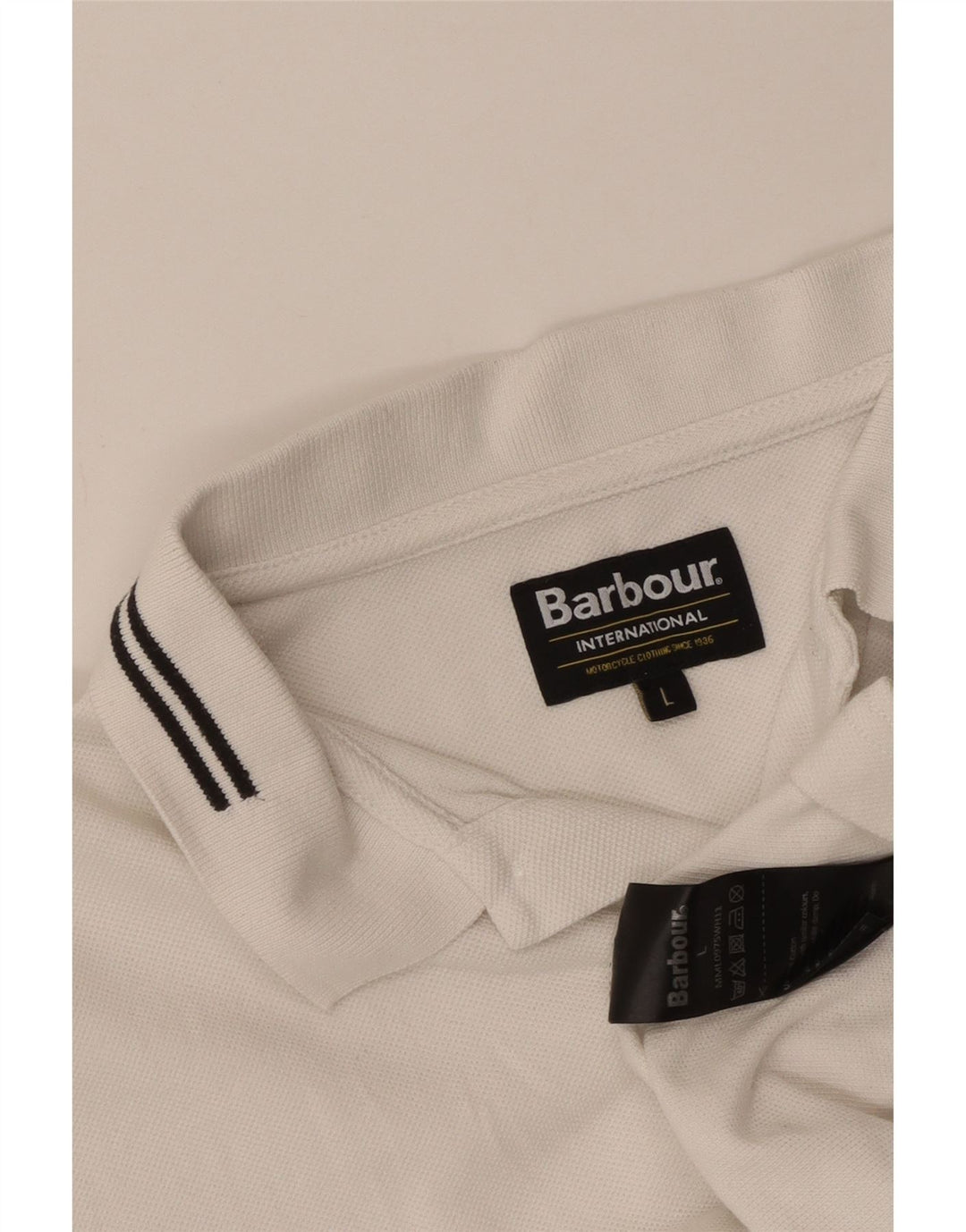 Męska koszulka polo Barbour, duża, biała, bawełniana