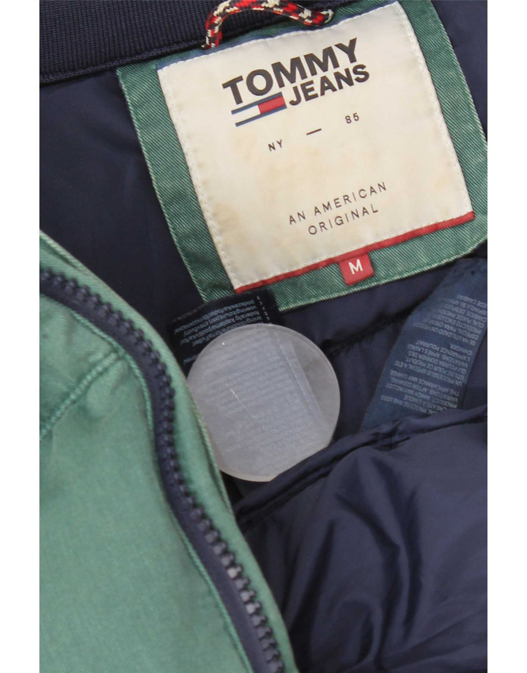 Męska ocieplana kurtka Tommy Hilfiger UK 38, średnia zielona bawełna