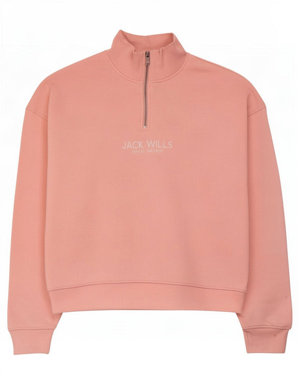 Damska bluza oversize z grafiką Jack Wills, UK 12, średni róż